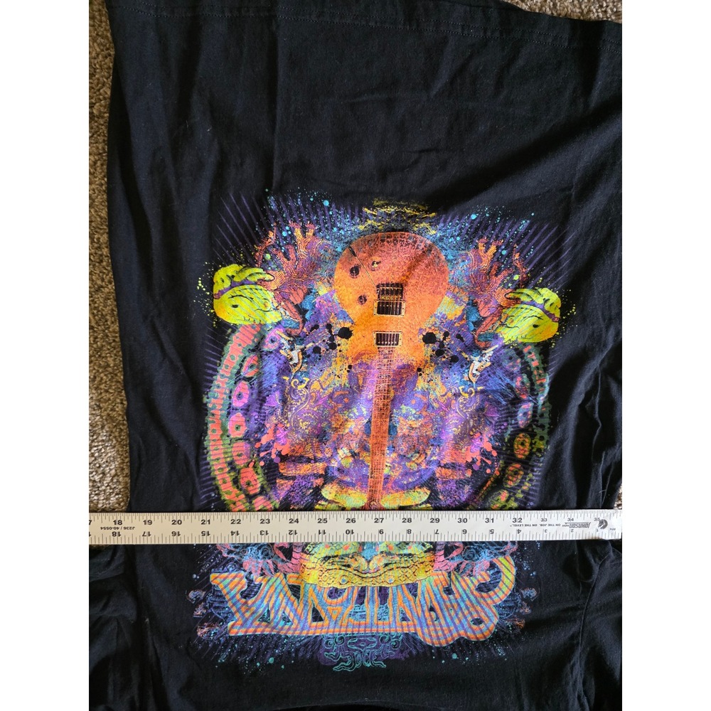Santana Collective Consciousness Graphic T-Shirt Black Multi Color Guitar Mens M - Picture 4 of 6
